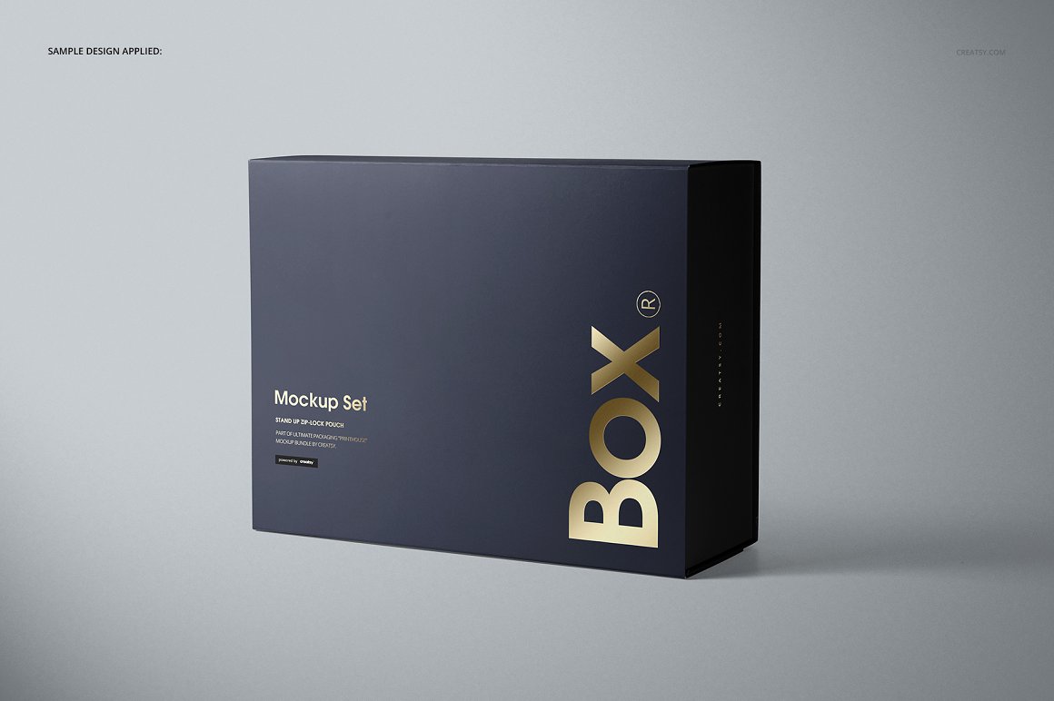 磁性吸附性服装纸箱礼物盒环保包装设计提案样机PSD模板 Ma