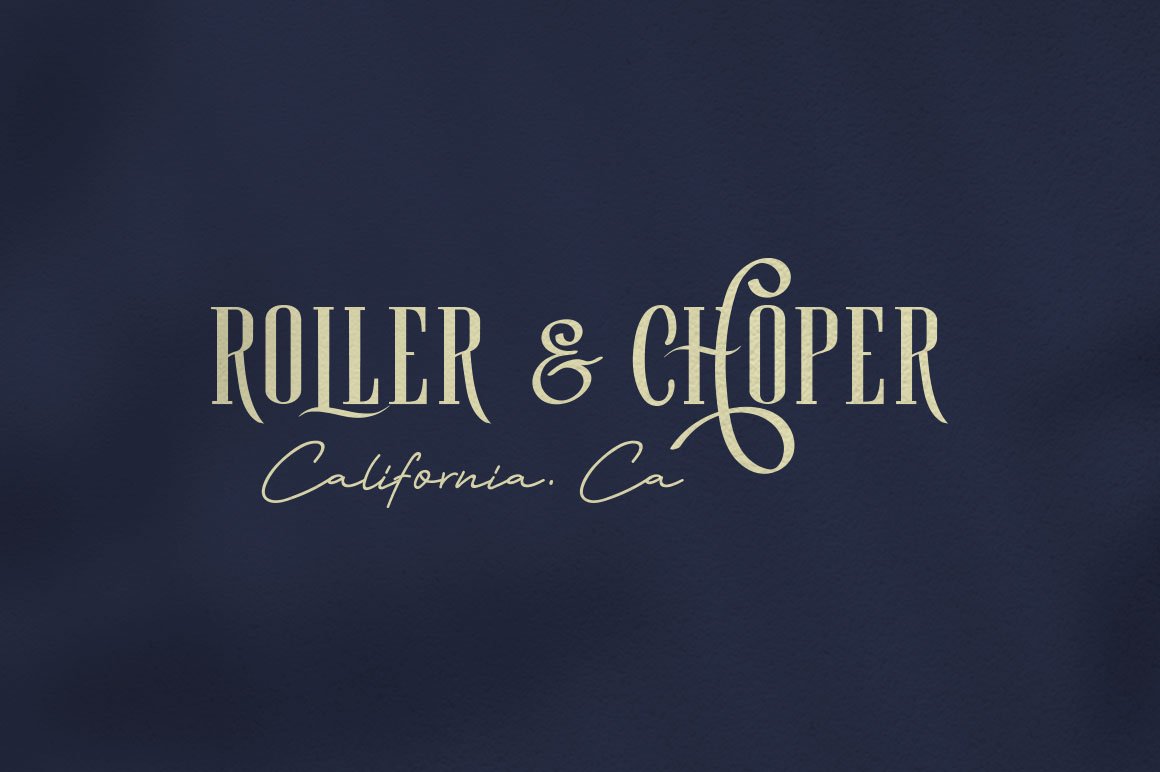 优雅的女性复古衬线英文字体 Roller Coaster S