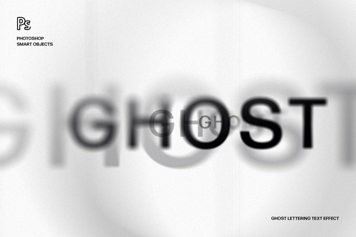 鬼魅虚幻渐变消失文本特效海报标题幻影字体效果 Ghost L