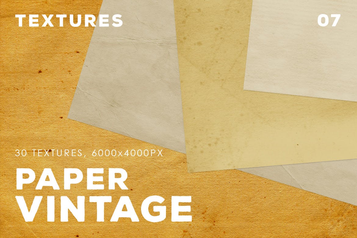 30张复古老式纸张牛皮纸纹理背景素材 Vintage Pap