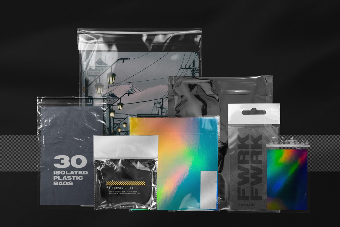 最新流行真空塑封袋数码小物件密封袋PNG免抠图装饰素材 Is