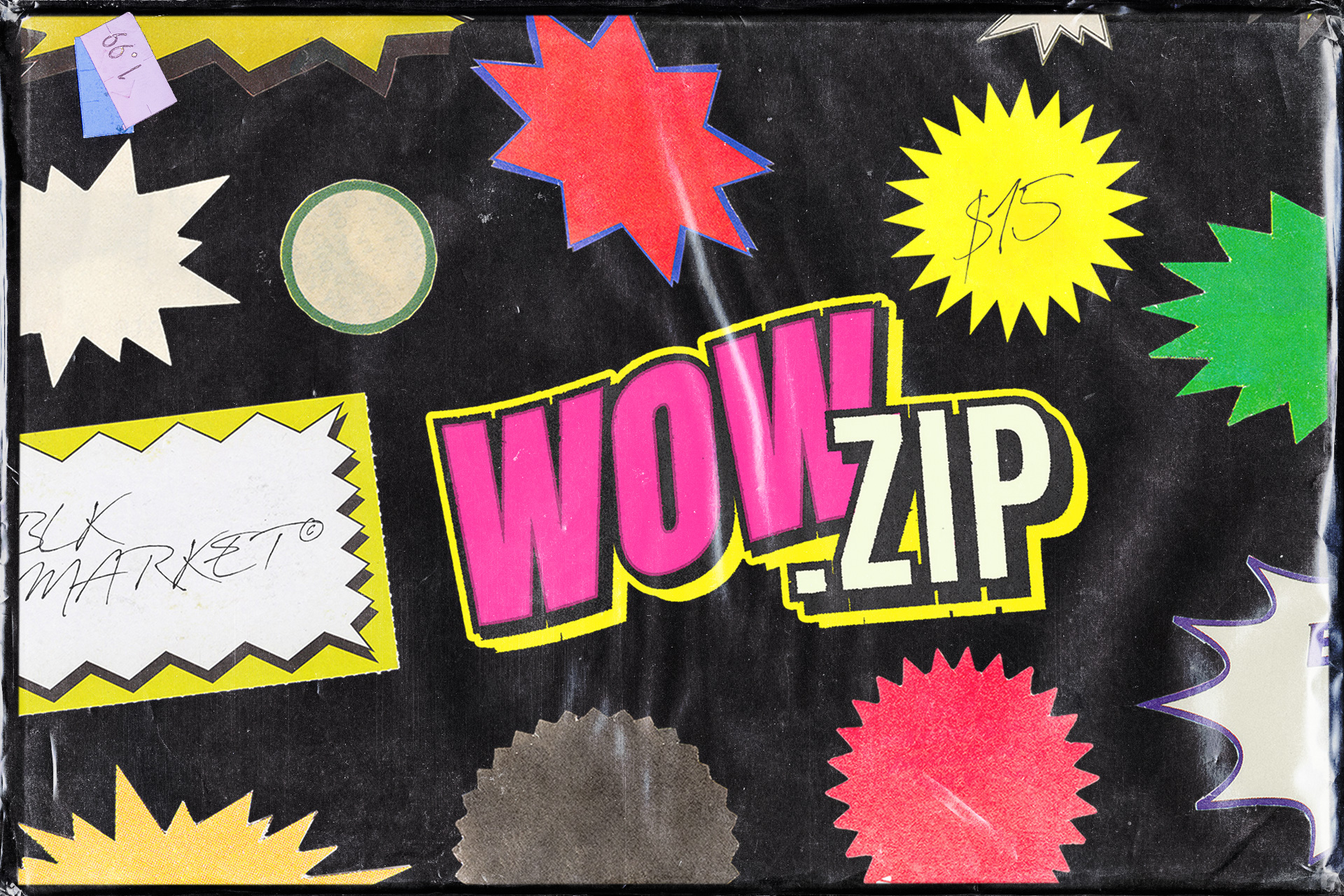 250+ 复古杂志剪贴画贴纸标签元素合集包 WOW.zip