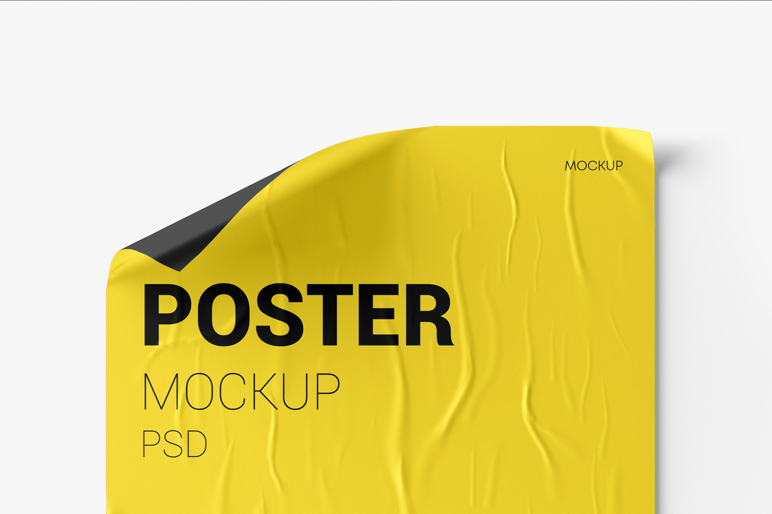 皱巴巴的海报设计展示样机PSD模板 Crumpled Pos