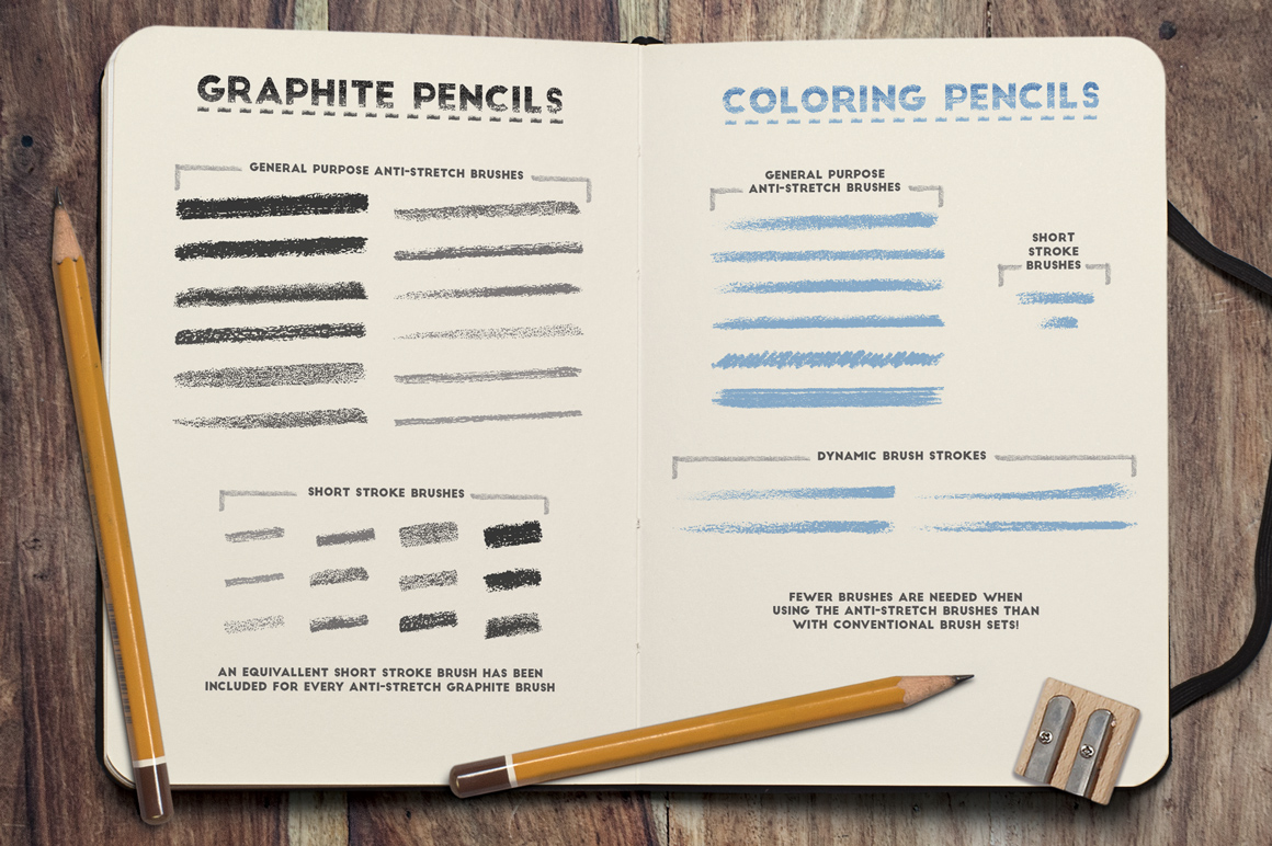 石墨铅笔AI笔刷 Perfect Pencils – Ill