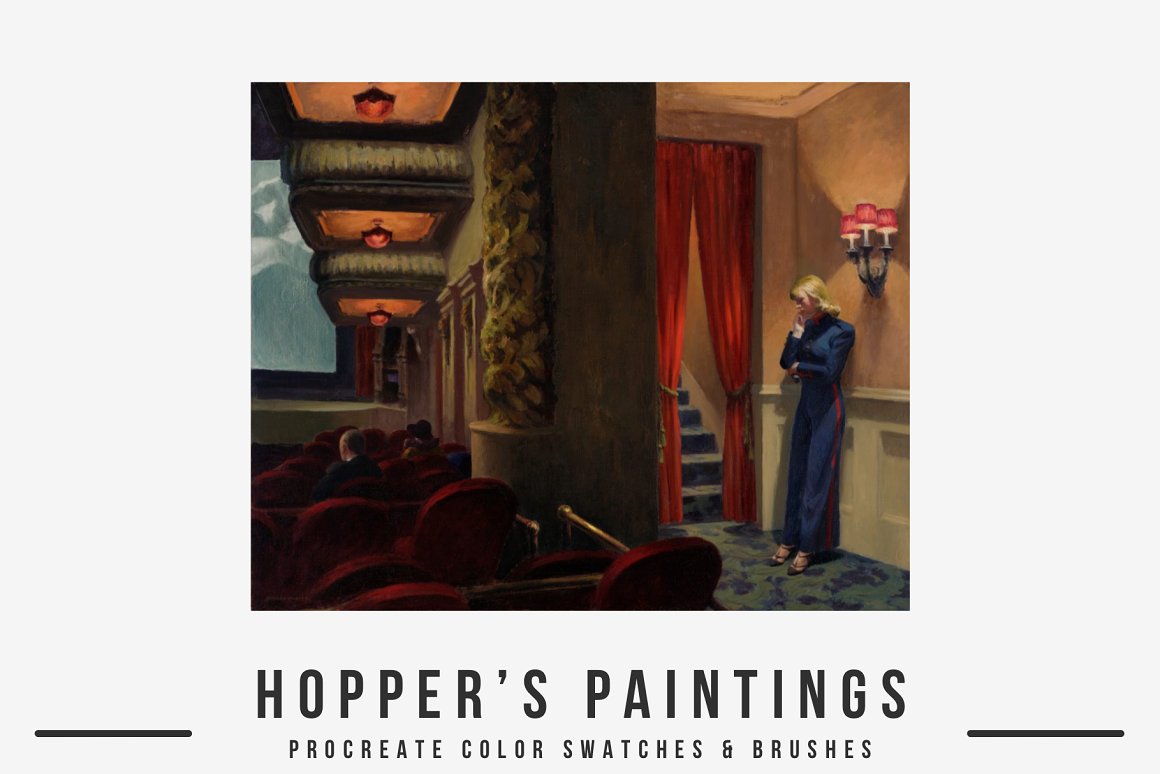 霍普世界名画插画家油画水彩画帆布笔刷 Hopper's Ar