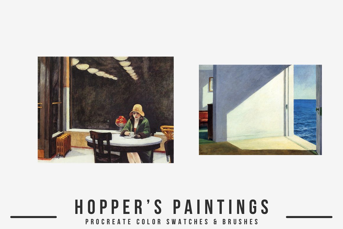 霍普世界名画插画家油画水彩画帆布笔刷 Hopper's Ar