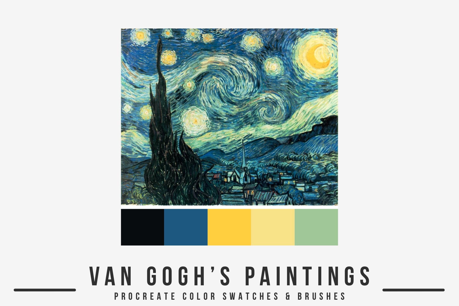 梵高世界名画配色画板数码艺术画笔 Van Gogh's Ar