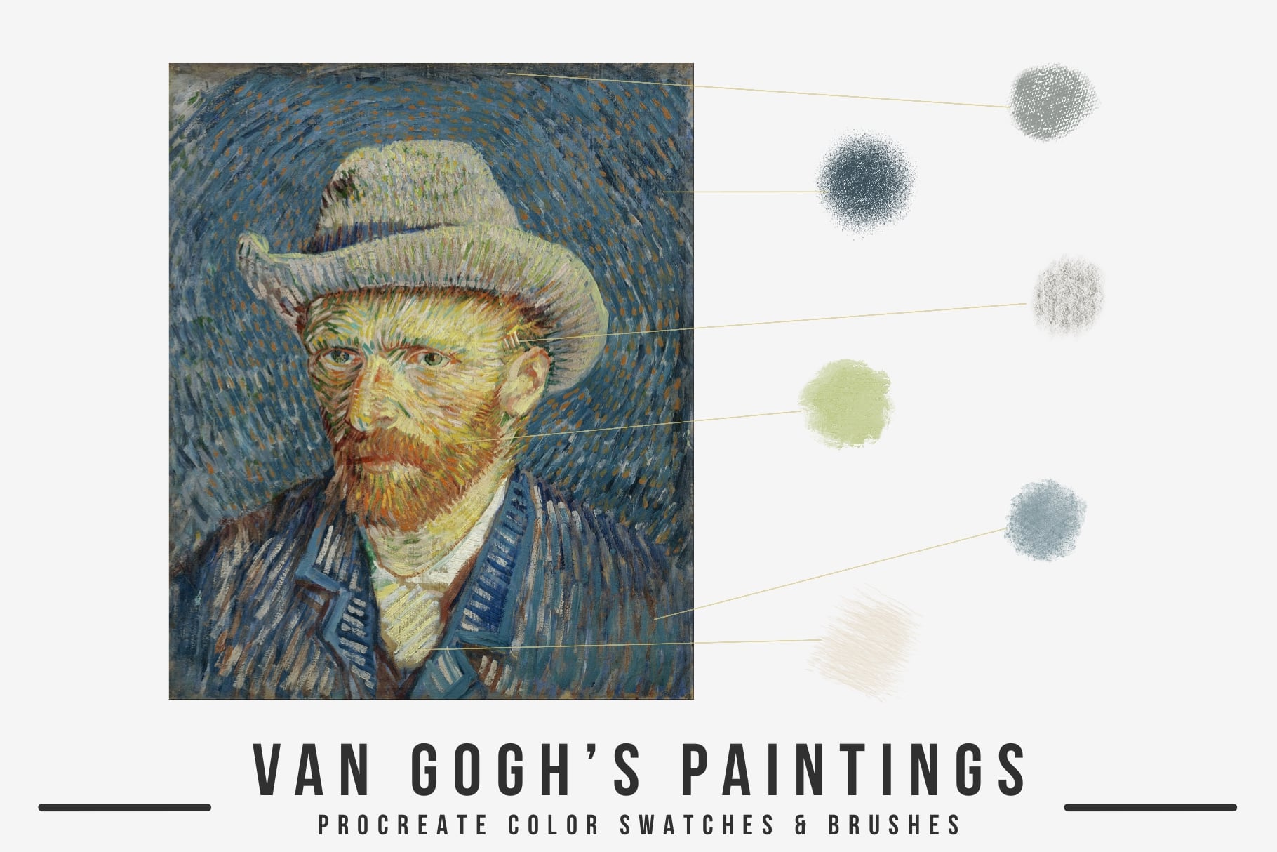 梵高世界名画配色画板数码艺术画笔 Van Gogh's Ar