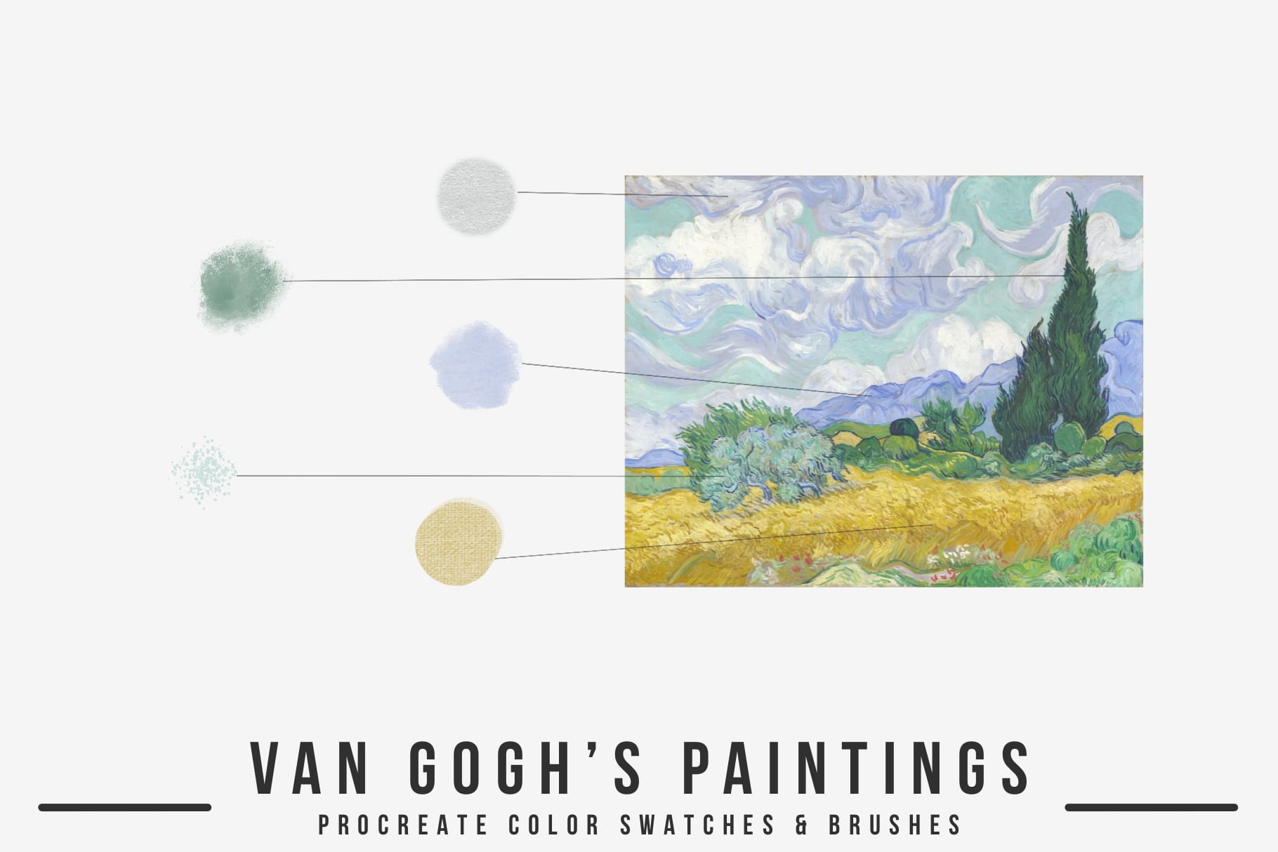 梵高世界名画配色画板数码艺术画笔 Van Gogh's Ar