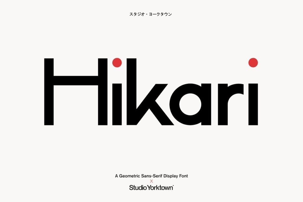 时尚优雅的日式海报杂志排版无衬线英文字体 Hikari –