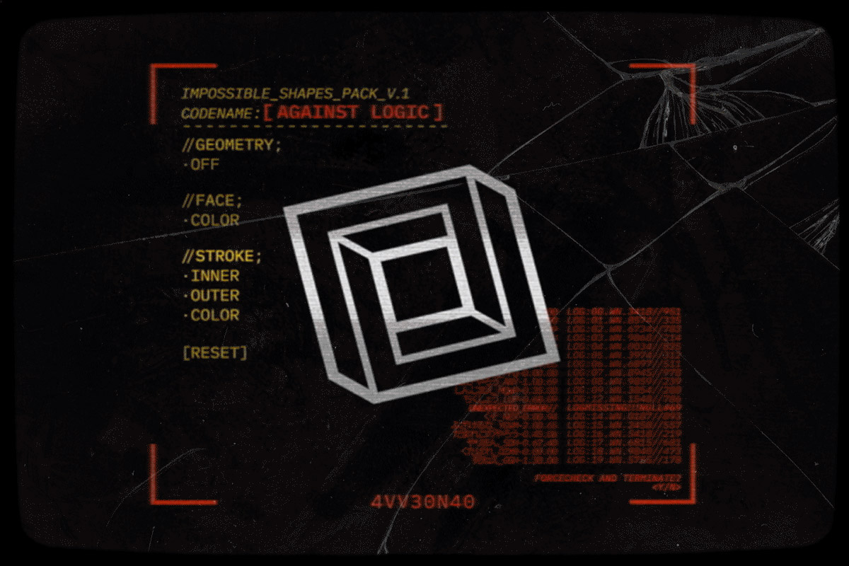 8款高质量反逻辑不可能的形状矢量素材 Against Log