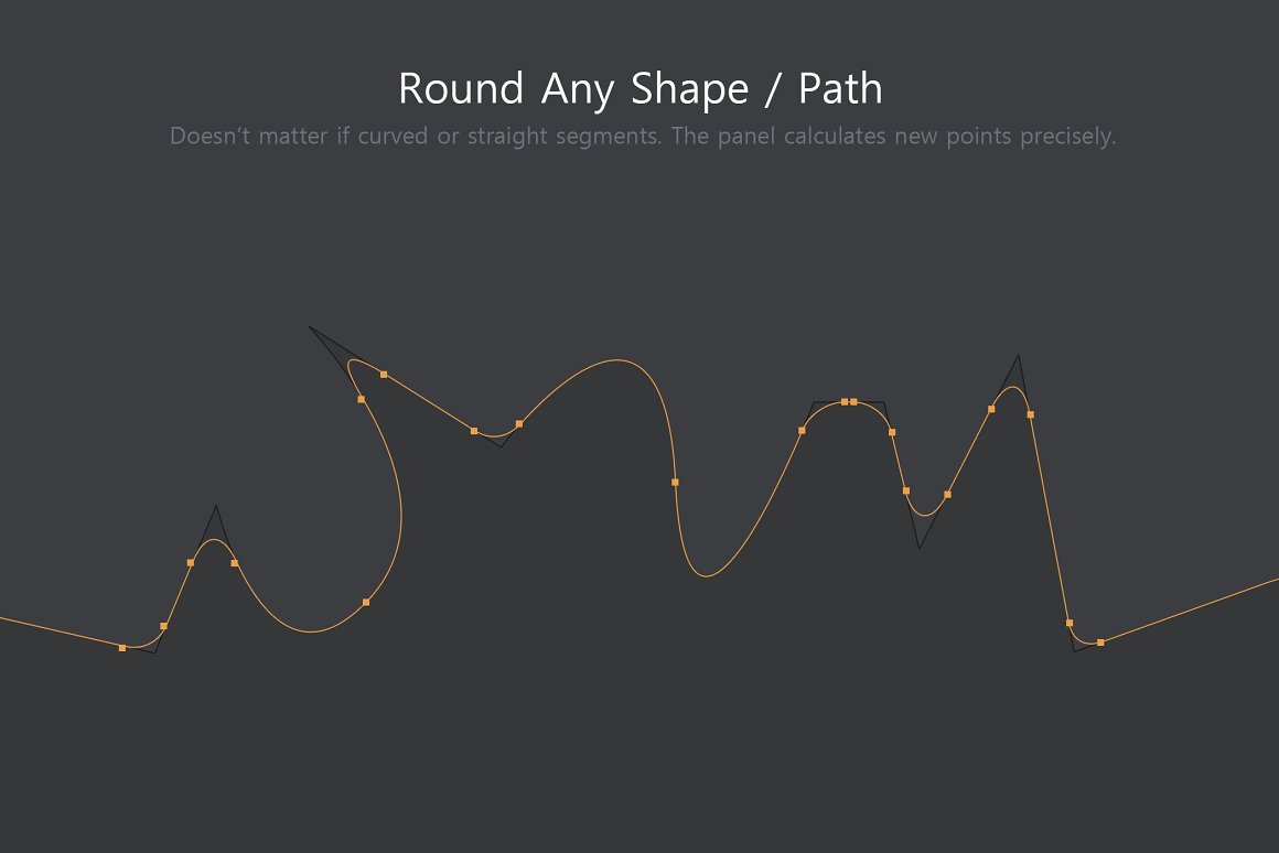 PS形状平滑圆角路径编辑扩展插件 Shape Rounder