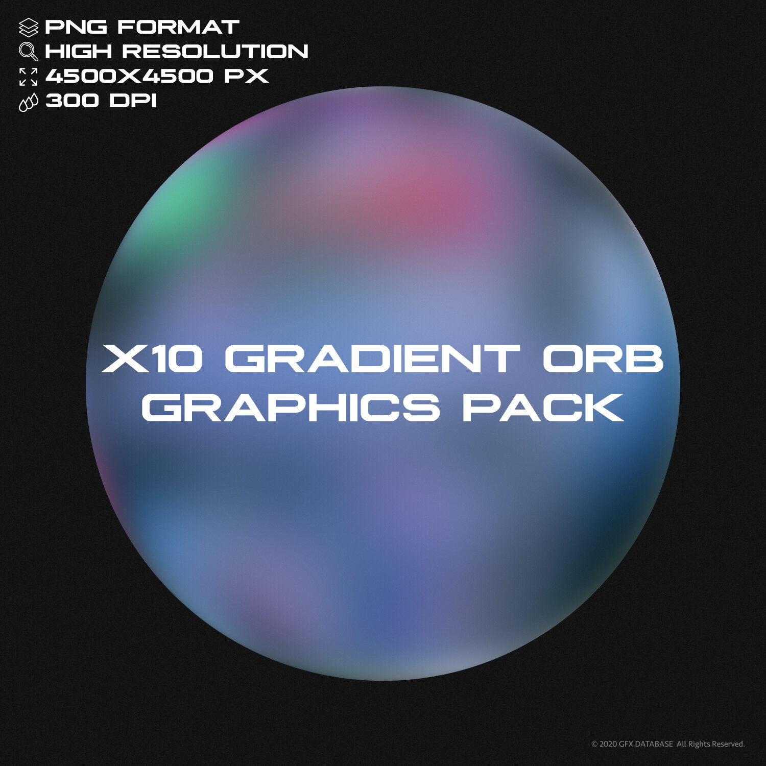 10张高分辨率渐变球体圆形素材 X10 Gradient O