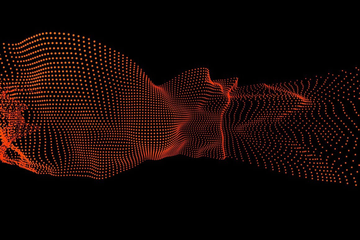 未来派人工智能区块链数据可视化抽象语音声波矢量图形 GEO