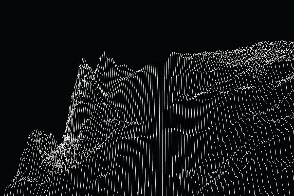 未来派数据可视化人工智能抽象地形线框抽象多边形矢量图形 GE