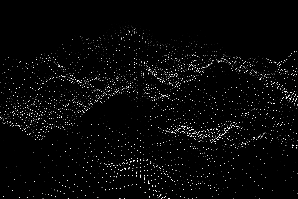 未来派数据可视化人工智能抽象声浪音浪海浪图形素材 GEO N