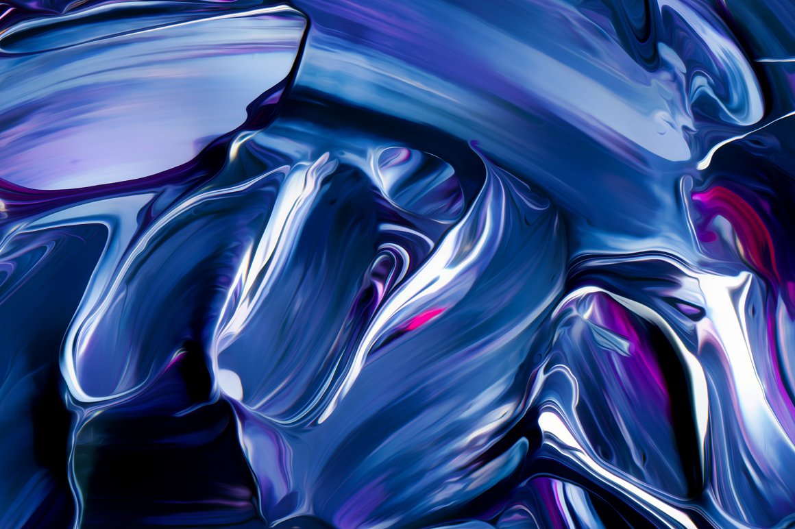 100幅高分辨率抽象流体颜料油漆液体纹理背景素材 Flow,