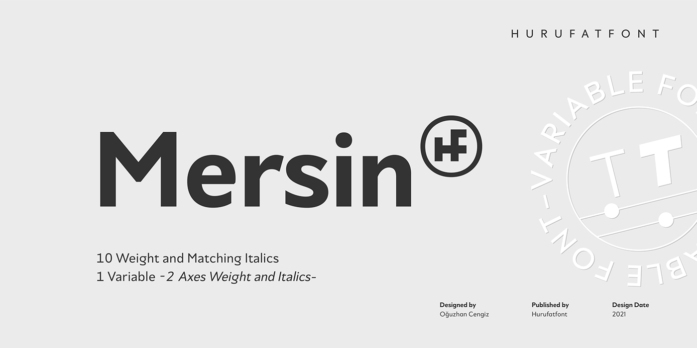 现代企业形象海报杂志排版无衬线英文字体全套下载 Mersin