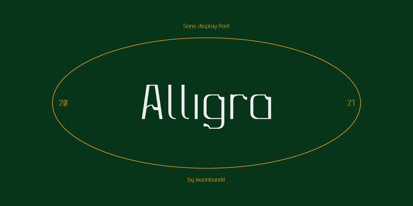 未来派优雅科幻的现代几何装饰英文字体 MBF Alligra