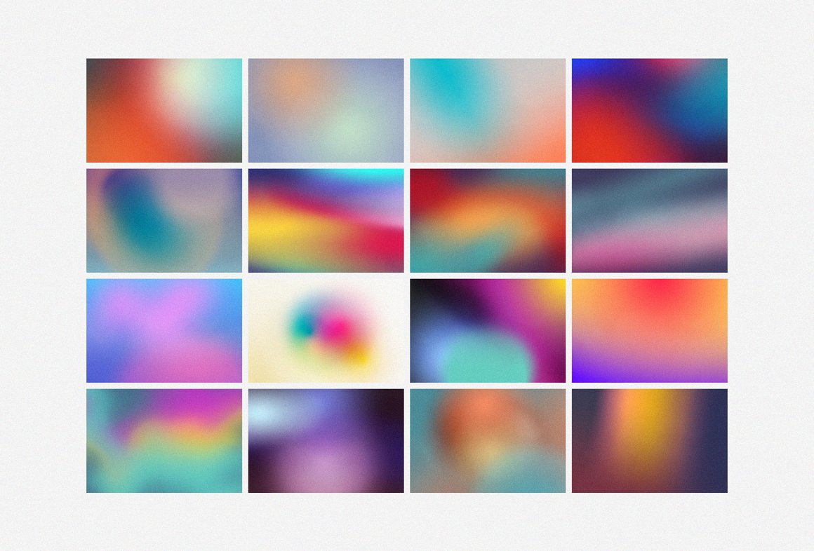 复古抽象超现实主义颗粒感彩虹渐变纹理背景高清素材 Abstr
