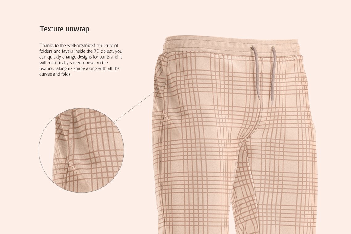 高质量运动裤360度旋转动画展示样机服饰设计提案模板 Tra