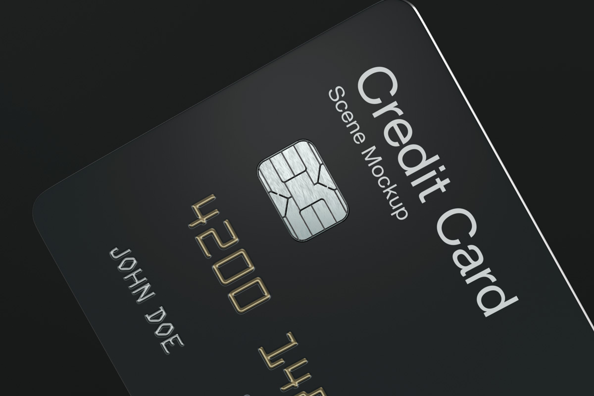 信用卡银行卡设计展示样机模板 Psd Credit Card