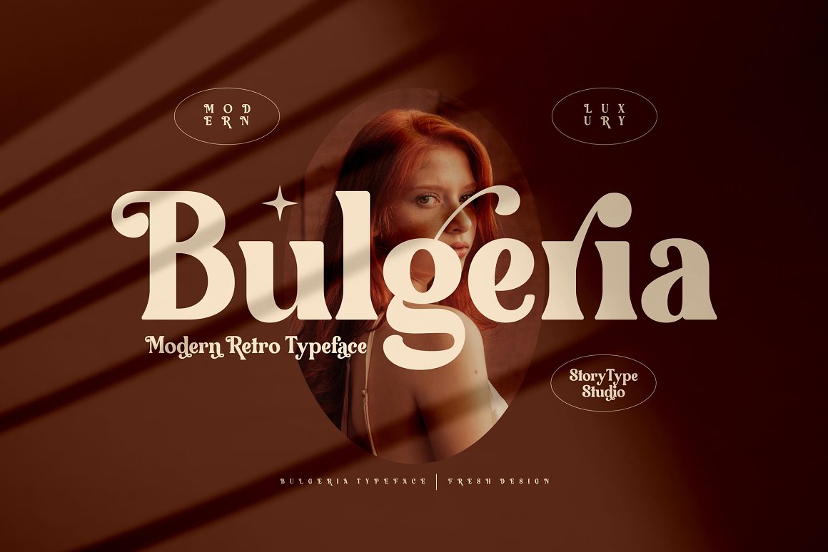 优雅奢华的标志书籍电影时尚品牌衬线英文字体 Bulgeria