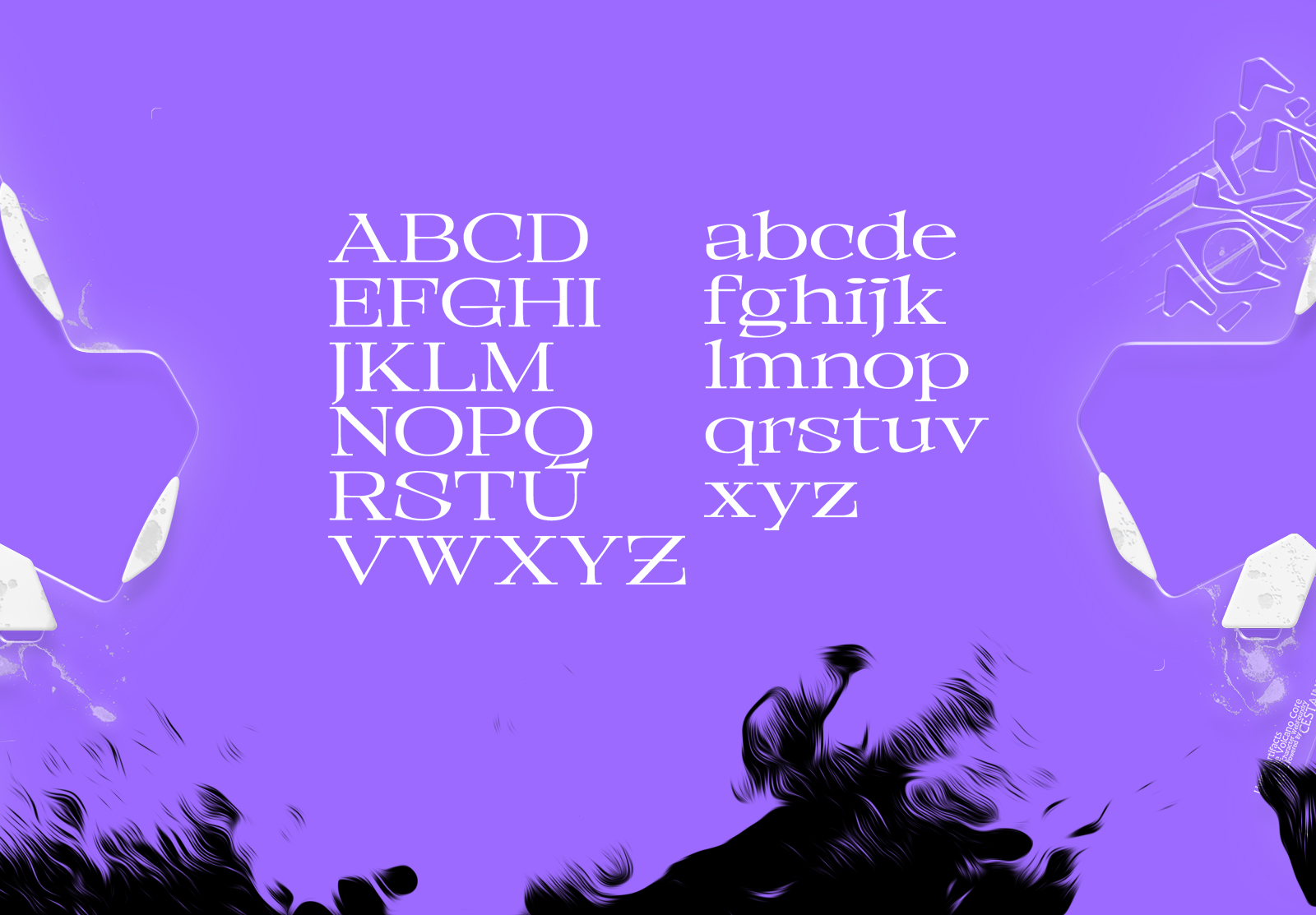 新潮流酸性艺术抽象英文衬线字体 FORGE - iris