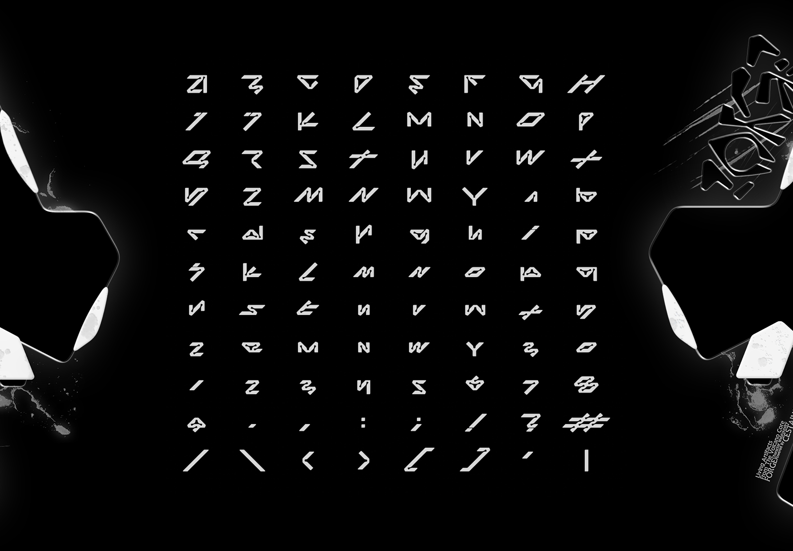 新潮流酸性艺术几何抽象英文装饰字体 FORGE - Stas