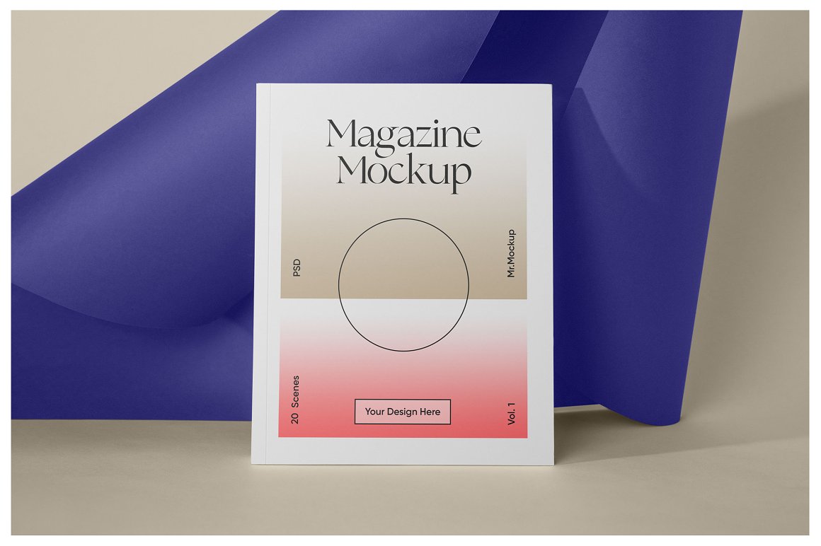 高品质杂志画册多场景展示设计贴图样机模板合辑 Magazin