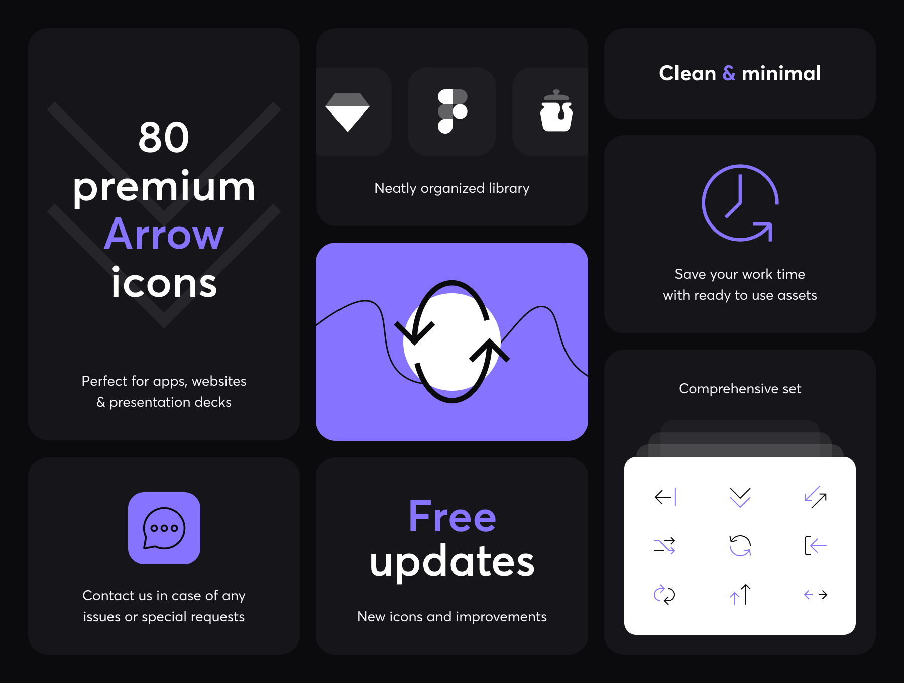 高质量简约箭头矢量图标合辑 Arrows - Premium