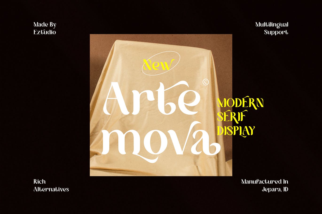 现代优雅的品牌海报杂志排版英文衬线字体 Modern Ser