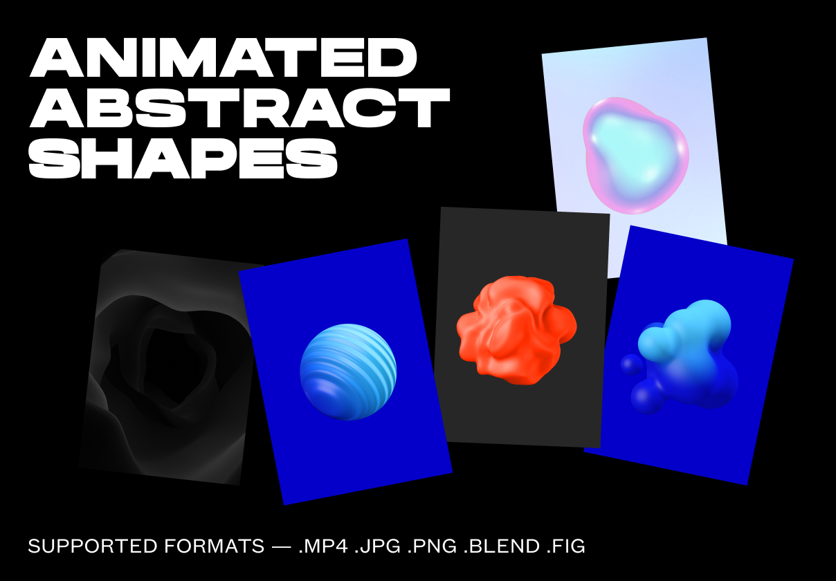 5组高品质抽象三维循环背景动画素材 3D Animated