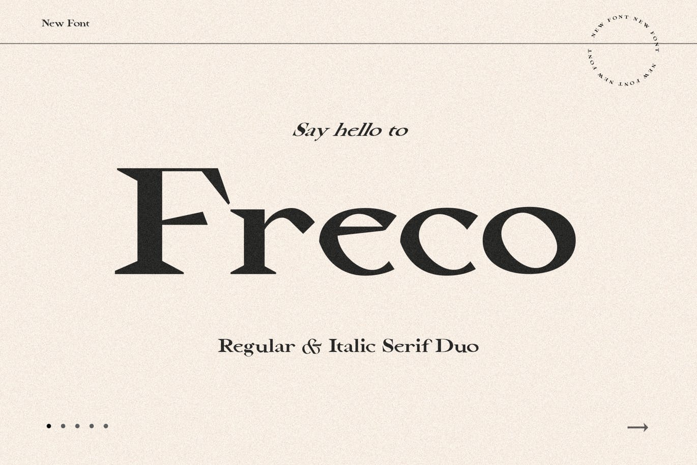 现代野兽派锋利衬线品牌海报杂志排版英文字体 Freco -