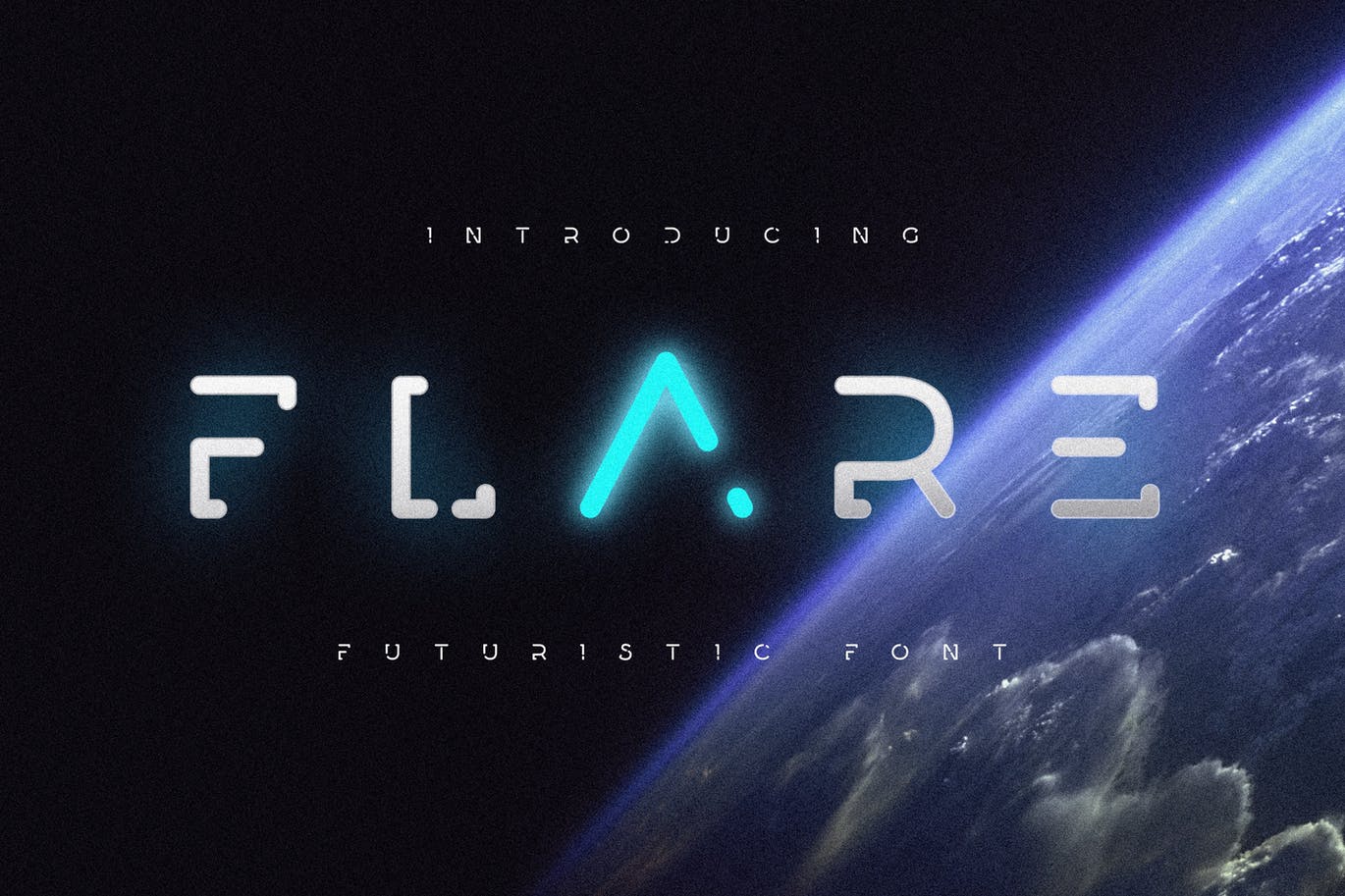 未来派科技科幻电影标题几何装饰英文字体 Flare - Fu