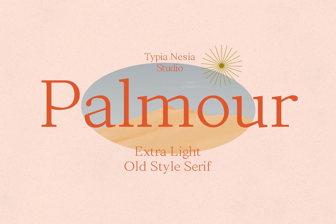 经典优雅时尚浅色衬线英文字体 Palmour - Light