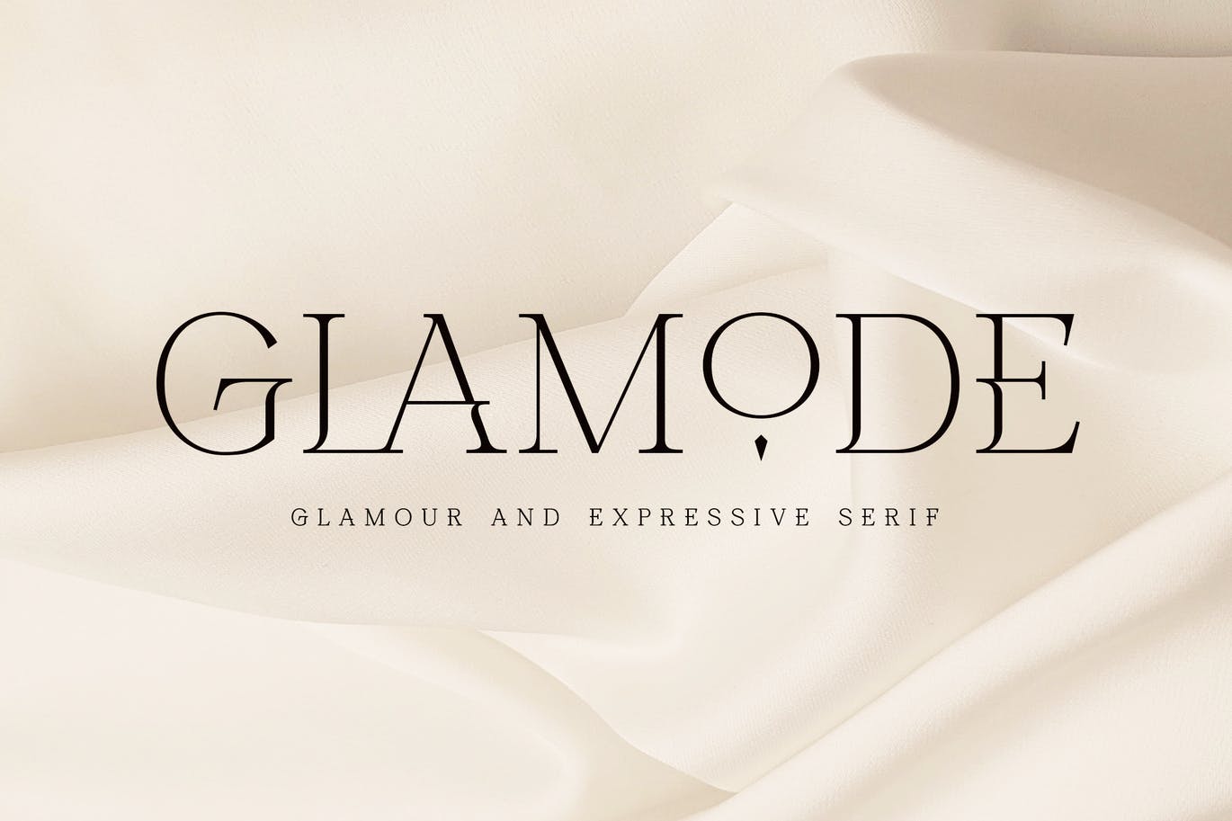 时尚优雅的电影婚礼品牌杂志海报排版英文衬线字体 Glamod