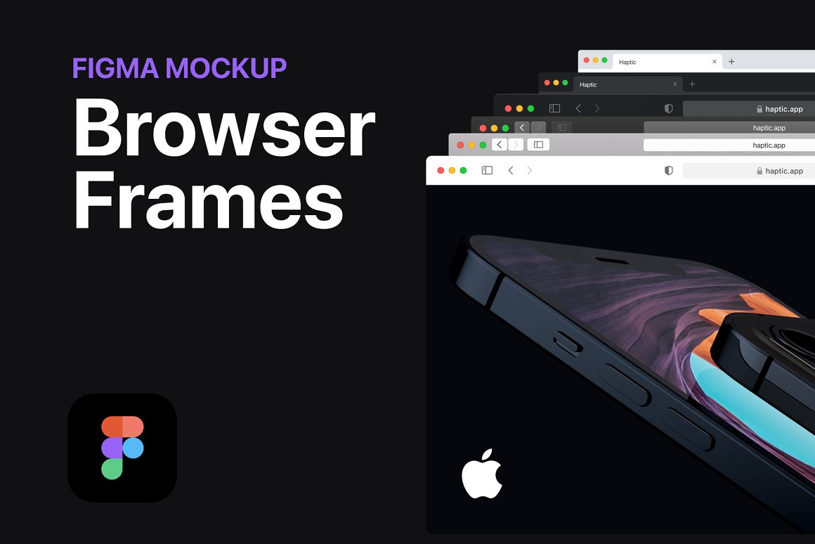 苹果Safari浏览器网页设计提案样机模板 Browser