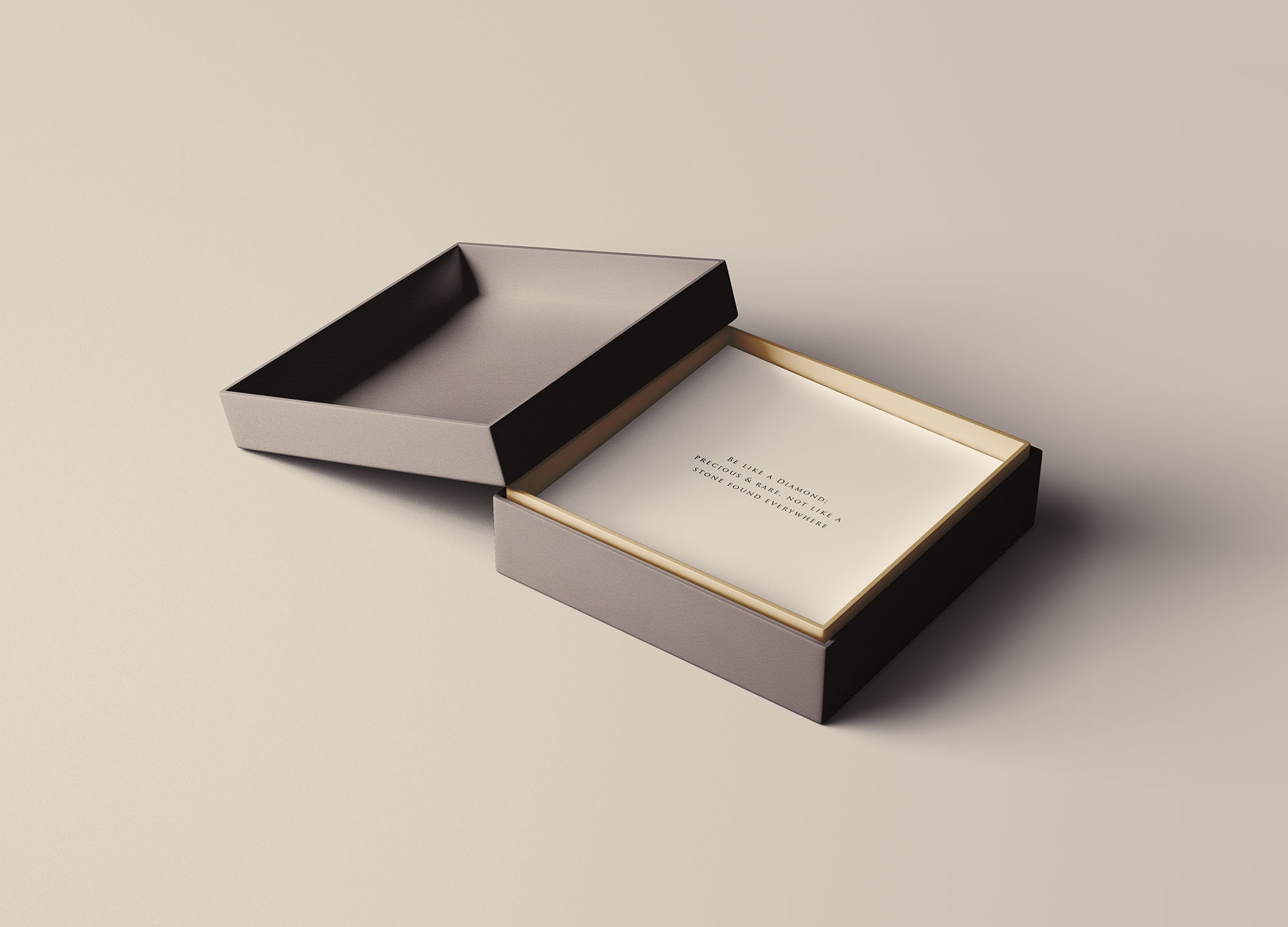 高质量珠宝首饰包装盒设计提案样机PSD模板 Jewelry