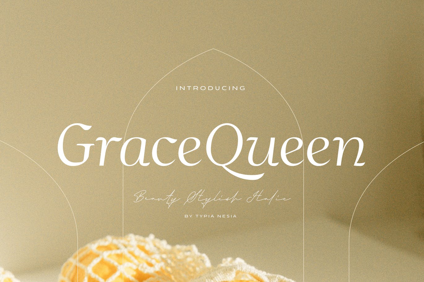 复古优雅时尚奢侈品牌女性产品斜体衬线英文字体 Grace Q