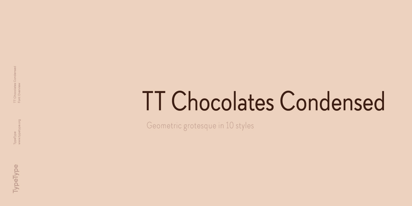 复古优雅得几何无衬线英文字体 TT Chocolates C