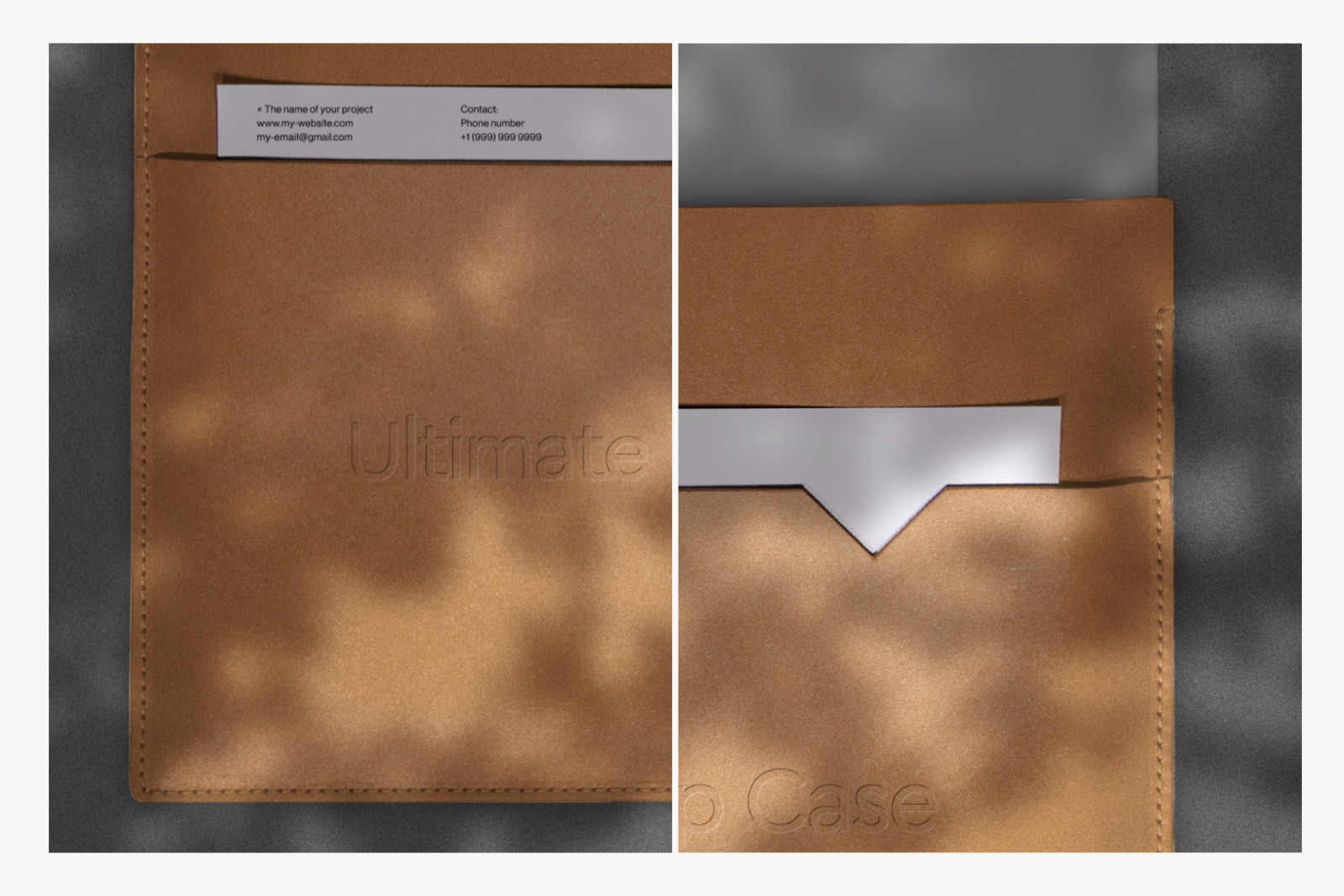 高品质自然光影苹果超薄笔记本皮套品牌设计提案样机模板 Bra