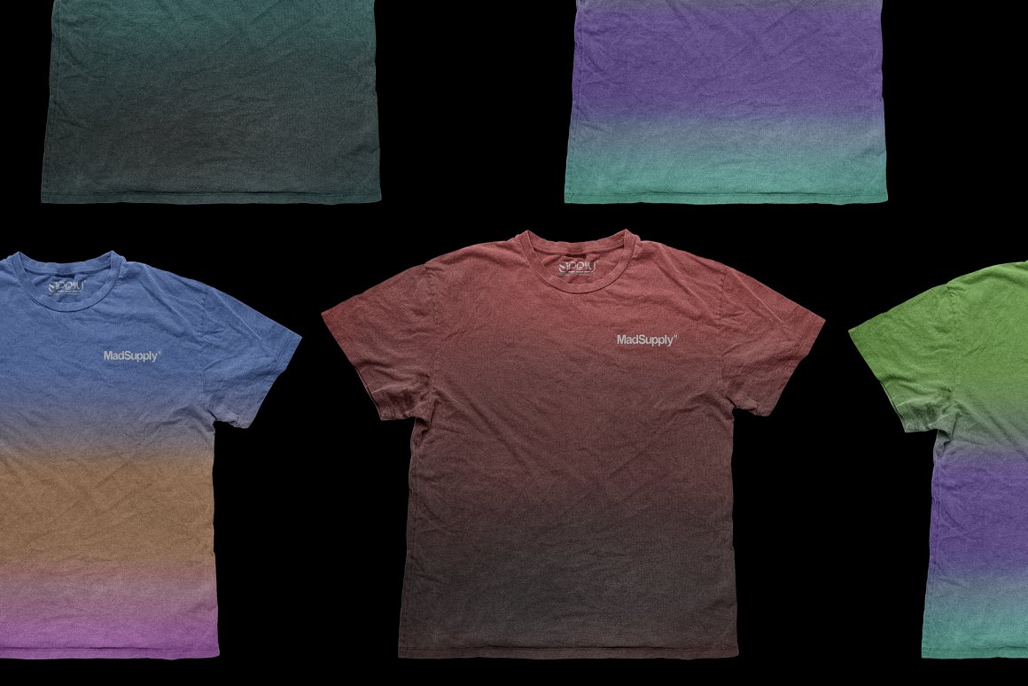 复古酸性艺术街头潮牌T恤设计提案样机PSD模板 Vintag