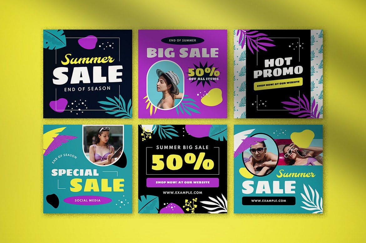夏季自媒体促销banner版式模板素材 Summer Sal