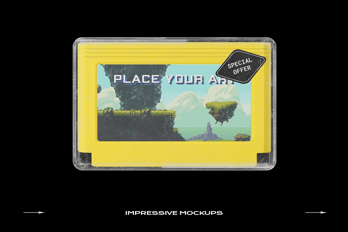 复古老物件索尼游戏机内存卡透明外壳样机模板合辑 Game C