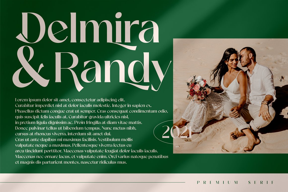 浪漫优雅的奢侈品女性婚礼海报杂志排版英文字体 Castle