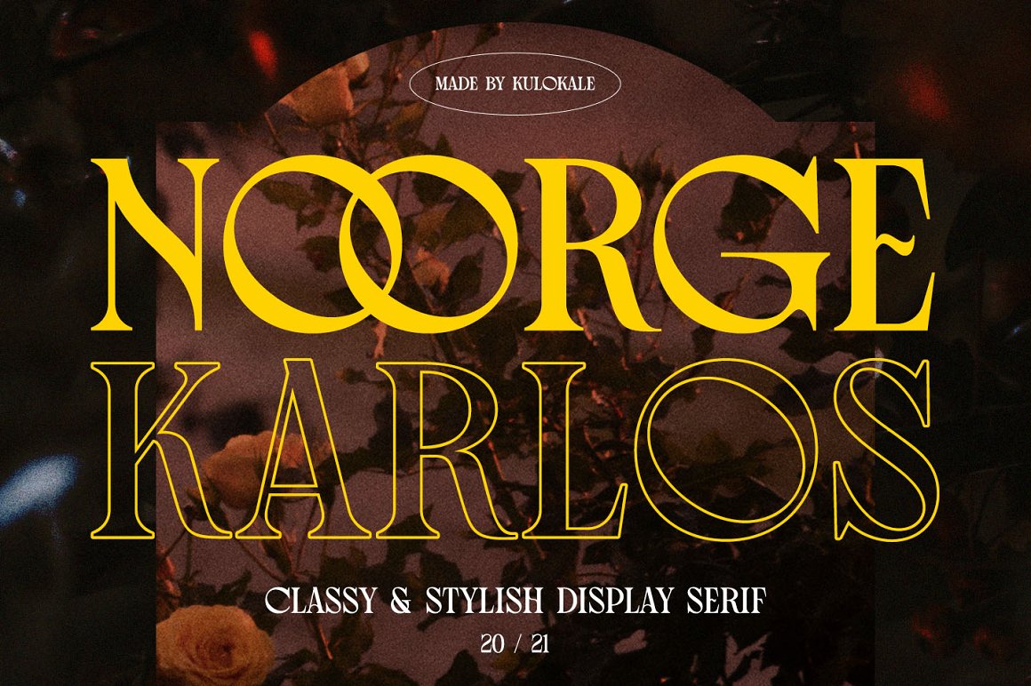 新复古酸性艺术高雅奢华的衬线英文字体 Noorge Karl