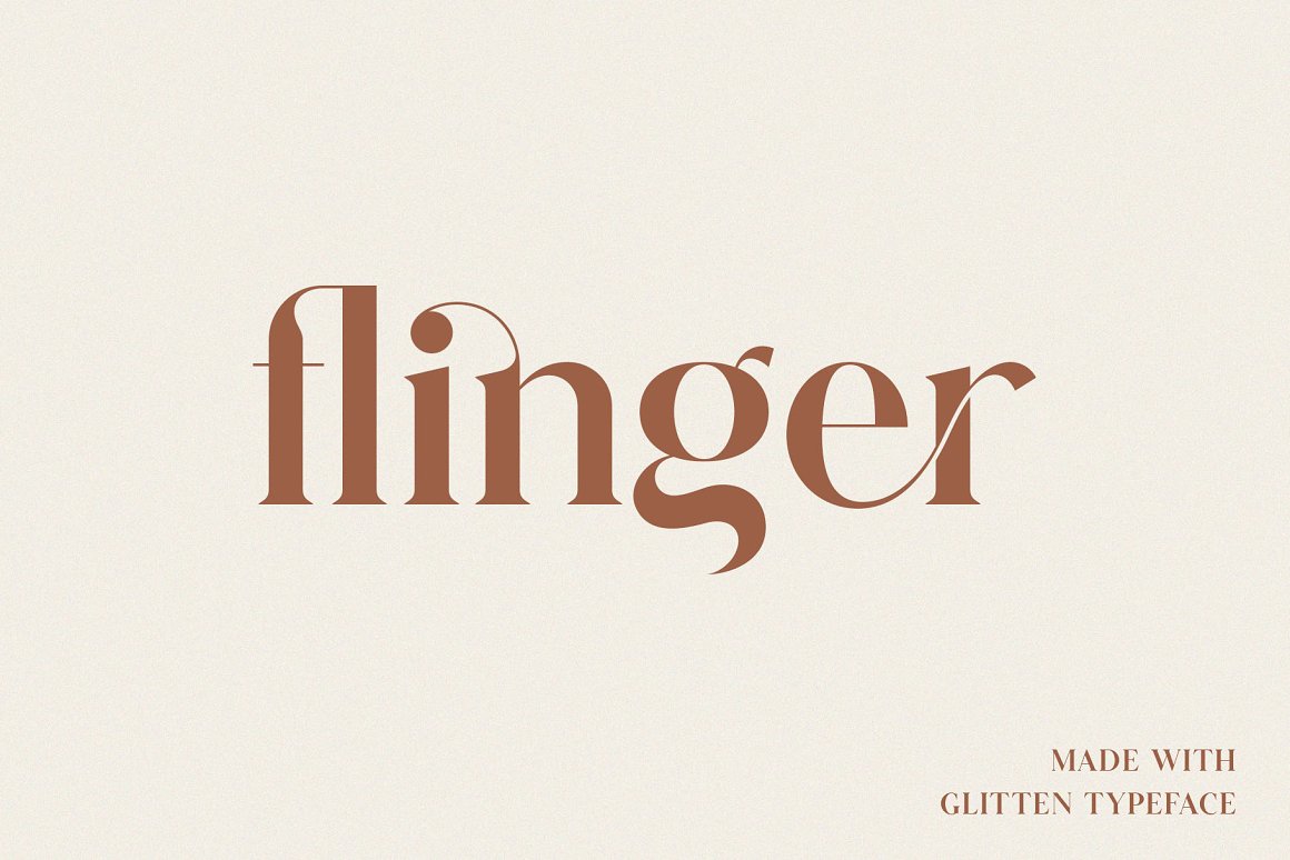 优雅现代怀旧时尚英文衬线字体 Glitten || Liga