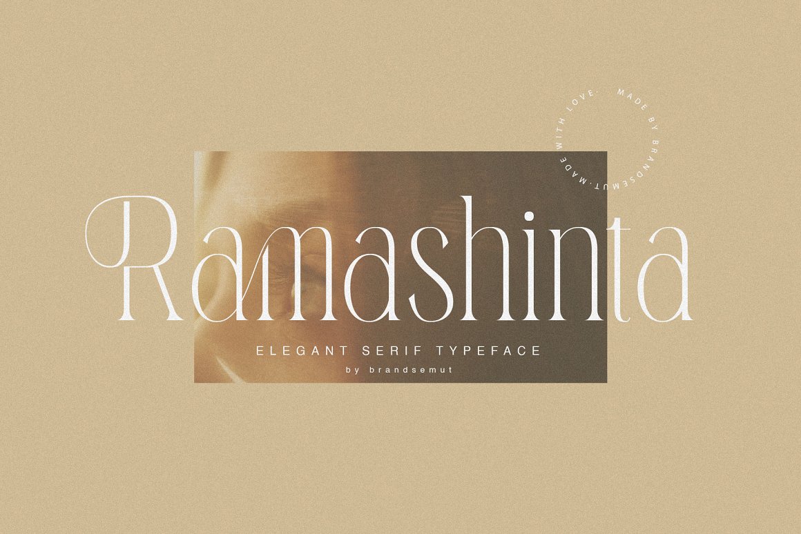 时尚复古经典现代女性婚礼杂志排版英文衬线字体 Ramashi