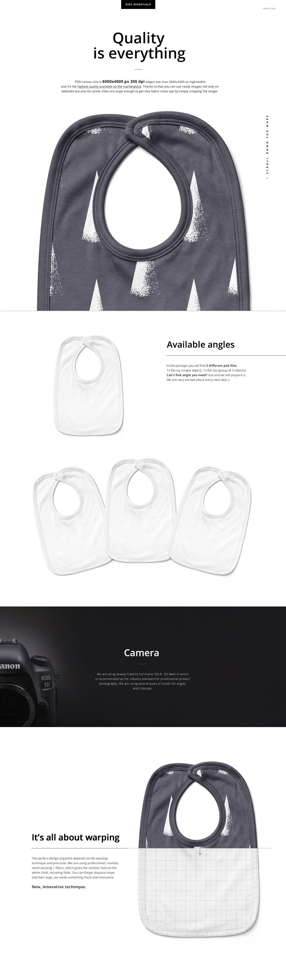 婴儿魔术贴围兜口水兜母婴品牌设计提案样机模板 Velcro